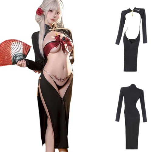 [R-Dream] 逆チャイナ コスプレ チャイナドレス セクシー チャイナ服 2WAY 前後リバーシブル コスチューム 過激 衣装 エロ エッチ 逆バニー 逆バニーガール 逆コスプレシリーズ - 画像1