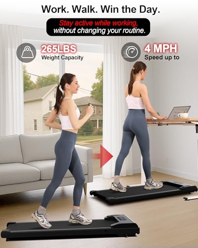 image for Lichico Walking Pad Under Desk Treadmill, Portable Small Treadmills fo