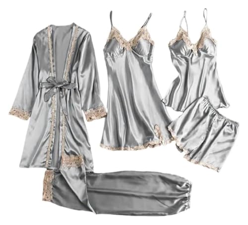 Ensemble de robe femme 5 pièces en satin premium au tombé fluide et finitions soignées