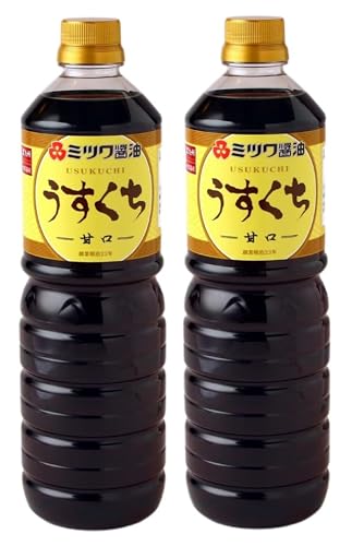 ミツワ醤油 うすくち 甘口 1リットル×2本 淡口醤油