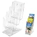 Deflecto Multi-Compartment Docuholder, Countertop or Wall Mount, 4-Tiered Literature Holder, Small Size, Clear, 4-7/8"W x 10"H x 8"D (77701)