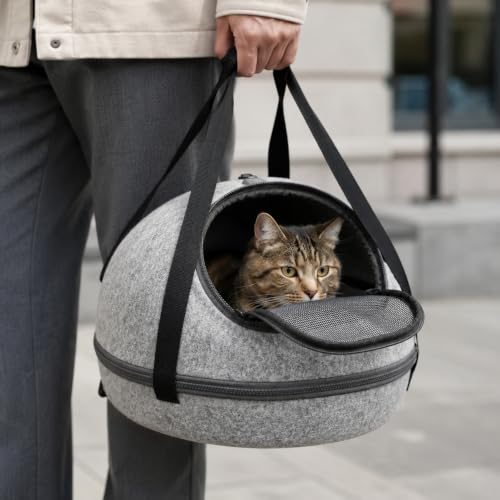 Spot Doc & Phoebe's 3-in-1 Sleep & Go Katzentragetasche, tragbare Haustier-Reisetasche für Katzen und kleine Hunde, lässt Sich in eine Tragetasche, eine gemütliche Höhle und EIN bequemes Bett