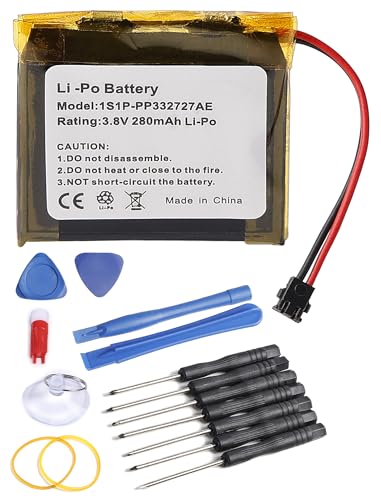 SHAWOROCE Batterie AHB332824HPS - Compatible avec Tomtom Adventurer Golfer 2 Runner 1 2 3 Spark 1 2 3 Cardio GPS Music Sport Montre connectée Tracker de fitness Li-ion...