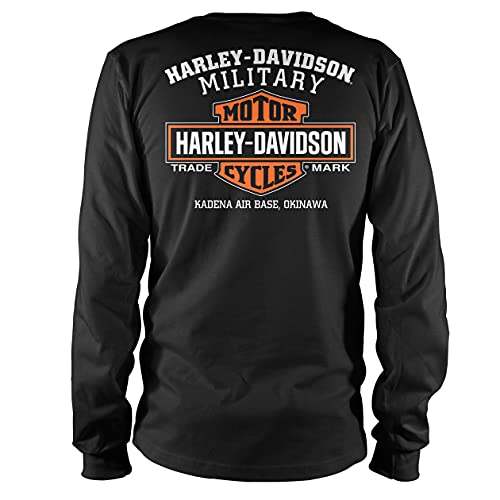 Image of Harley-Davidson Military, Exclusive Overseas Tour Kadena Air Base, Eagle Ride Men's Long Sleeve T-Shirt