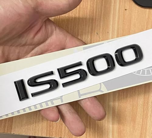 Image of 1PC 1993-2020 Car Tailgate Trunk Lid is 500 Letter Logo Nameplate Badge Emblem (Gloss Black)