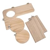 SUPVOX 小動物用跳板踏台点 耐久構造で自由に遊べる ペットの能を満たす ハンギング 直置き両用 家用運動遊具 鳥 チンチラ モモンガ対応