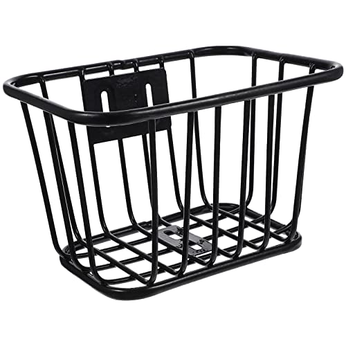 INOOMP Boy Girl Bike Front Basket Bicycle Container for Boys and Girls Capacity Storage Hollow Out Design for Reduced Resistance Durable and Sturdy for Long-Term Use