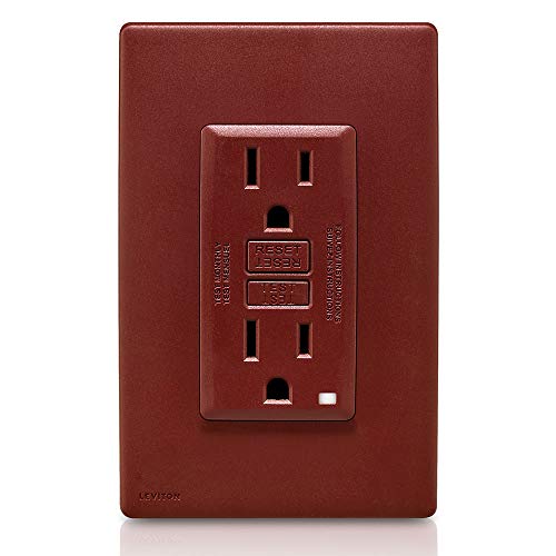 Image of Leviton RGF15-DG Renu Self-Test Tamper-Proof GFCI Socket, 15 Amp, Deep Garnet