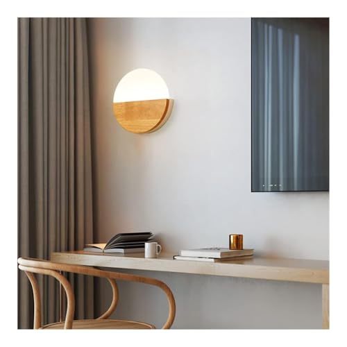 Applique da Parete per Camera da Letto, Modello Nordic LED da 8 Pollici, dimmerabile, a Mezza Luna, Rotonda, Stile scandinavo, Ideale per Camera da Letto, Soggiorno, corridoio e in