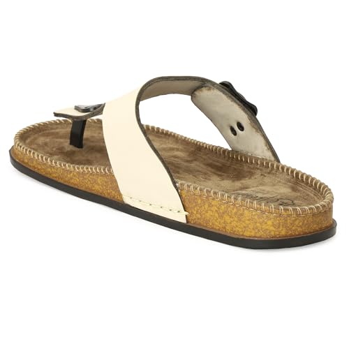 Image of Leatherful Men's premium leather slipper | Genuine Leather upper | Suede Leather Insole | PU sole | Stylish flip flop for men | Birkenstock