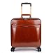 Produktbild PINCHU Trolley-Laptop-Tasche Aus Echtem Leder Business Fahrbare Kabine Größe Computer Tasche Aktentasche Weitermachen Roller-Fällen,Brown