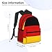WURTON German Flag Print Backpack Versatile Travel, Sports,Beach Companion Cute Backpack Casual Daypack