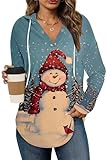 Ugly Christmas Sweater Women Cute Funny Merry Santa Christmas Sweaters Sweatshirts shirts New Years Eve Holiday Party Vacation Outfits Winter Clothing for Women Fall Fashion Must Haves Clothes Tops