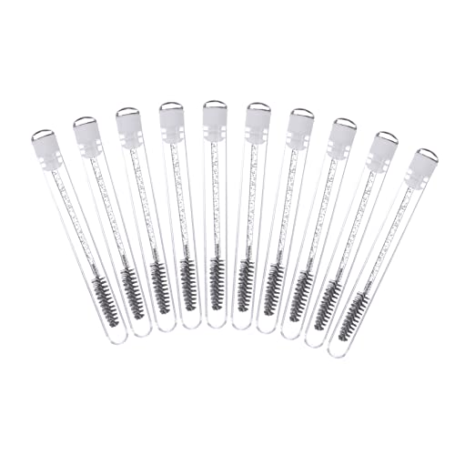 CLISPEED 10Pcs Eyelash Mascara Wands with Portable Tubes Eyelash Brush for Makeup Convenient Storage for Mascara and Eyebrow Products Stylish and Easy to Clean