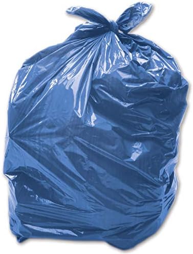 Alina 100 x 90L Blue Medium-Duty Coloured Refuse Sack (28 Micron / 112 Gauge) Polythene Dustbin Liner / 90 Litre Plastic Bin Bag/Blue Garbage Bag (100 sacks)