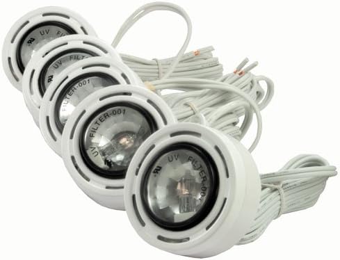 USA Lighting 63115/05 Under Cabinet Light, Surface or Recessed 5 Light Under Cabinet Lighting System Kit - White