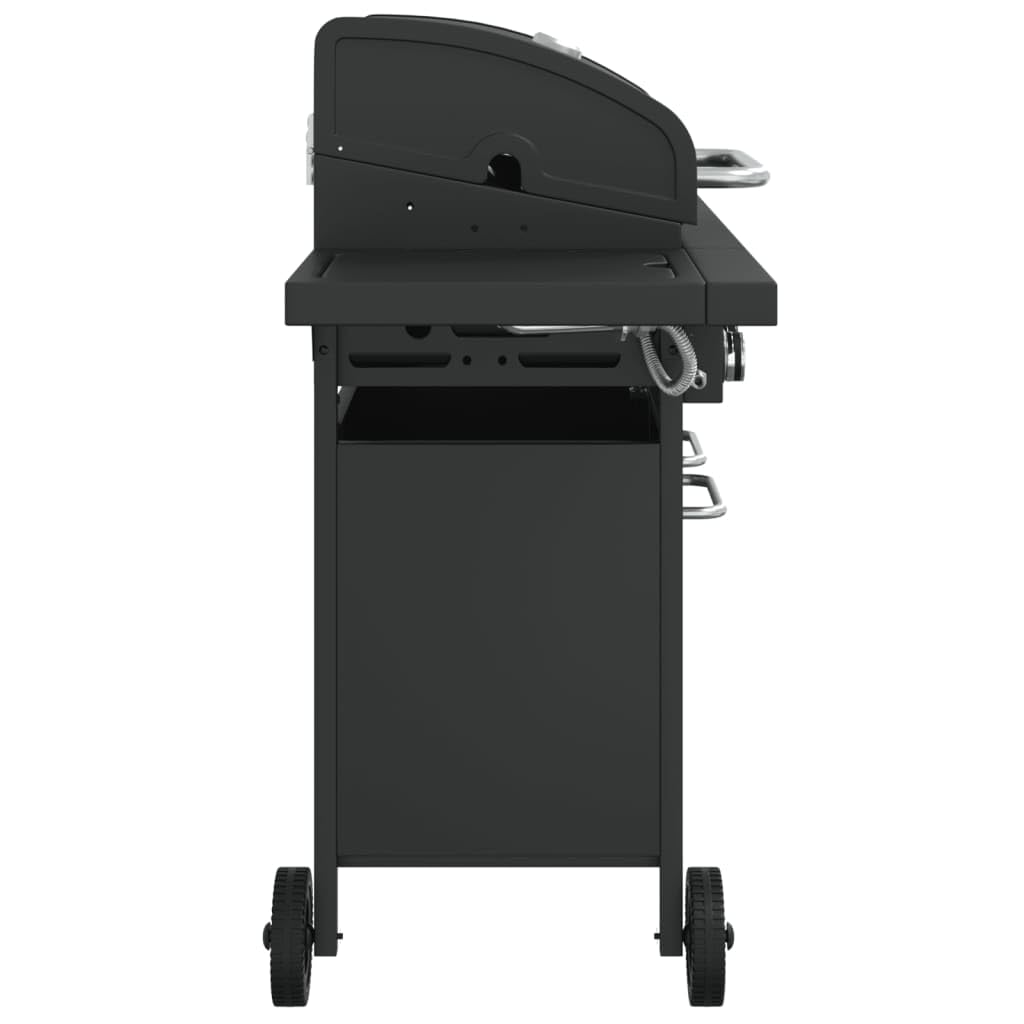 Meble Select grill gazowy z 5 palnikami czarna stal malowana proszkowo