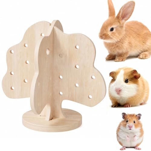 mini&moe Hamster Chew Toys – Guinea Pig Toys Enrichment for Teeth Natural Edible Interactive Rabbit Chew Treats for Gerbils, Bunny, Chinchilla
