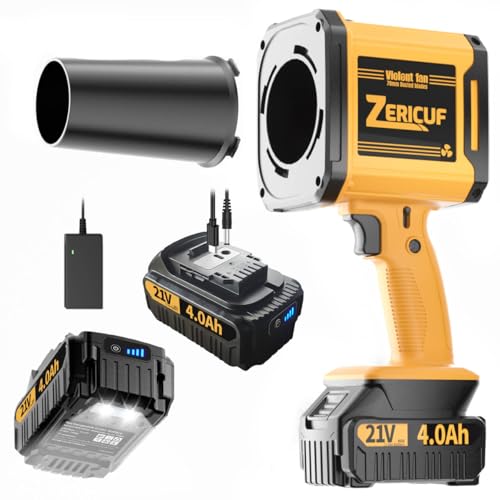 Image of Leaf Blower Cordless with 2x4.0 Ah Battery and Charger[Battery with Outdoor LED Light+Stepless Speed Control] 21V 180MPH Handheld Electric Leaf Blower for Patio & Garden Dust Leaves CleaningCar Wash