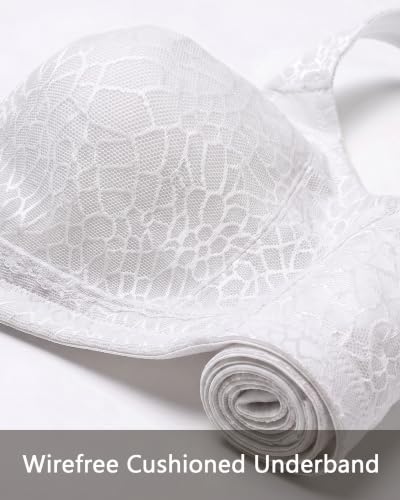 Image of HACI Women Minimizer Bra Full Coverage Everyday Wirefree Unpadded Plus Size