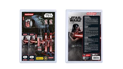 Dentalclean Kit Juvenil Star Wars Edição Comemorativa - 2 Escova de Dente - 2 Gel Dental 50g - Spray Bucal 30ml - Fio Dental 50m - Sabo Menta, Darth Vader