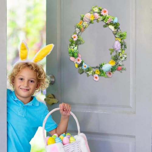 Couronne de Pâques avec cadre en fil de fer robuste et durable 4pcs