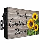 Rustic Wood Plank Outdoor TV Cover Fit TV Size 40-43