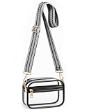 BS-VOG Clear Crossbody Bag Stadium Approved, Clear Purses for Women, Small Clear Stadium Bag for Concerts Sports Events
