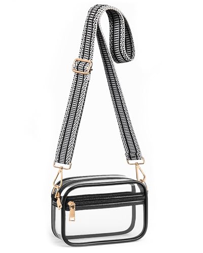 Image of BS-VOG Clear Crossbody Bag Stadium Approved, Clear Purses for Women, Small Stadium Bag for Events Concerts Sports Fans
