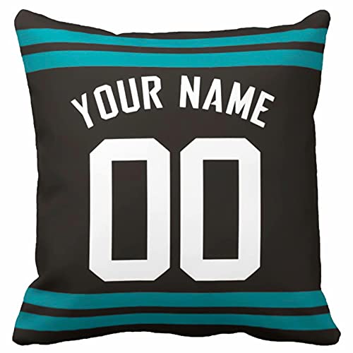 Image of ANTKING Throw Pillow 2 Pack with Custom Name and Number Personalized Gift for Men Women Boys