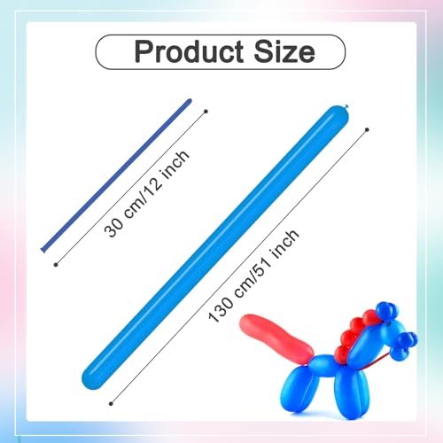 Image of Dark Blue 260 Balloons - Long Balloons for Balloon Arch & Party Decor, 100 | Dark Blue long balloons for balloon arch & string garland decorations, thick latex & easy to inflate, great for birthday