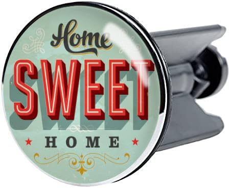 Dusbad Waschbeckenstöpsel Universal 40mm Motiv für alle Waschbecken, Waschbeckenstöpsel Motiv:Home Sweet Home