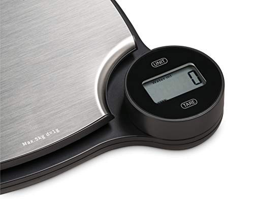 Báscula de cocina digital de alta precisión Caso Kitchen, diseño de 5 kg plateado 5