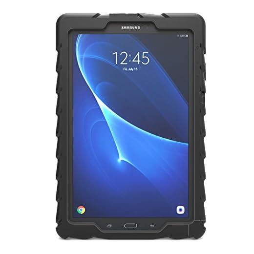 Gumdrop Droptech Case with S Pen Slot Designed for Samsung Galaxy Tab A 10.1 Tablet for K-12 Teachers, Students, Kids - Black, Rugged, Shock Absorbing, Extreme Drop Protection