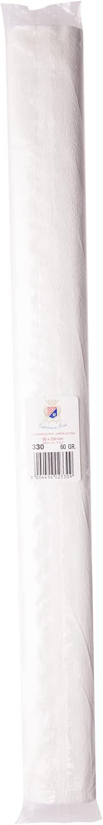 Cartotecnica Rossi Ro.Crespata 60G White 330 Crepe Paper, Multicoloured, 8004496023309