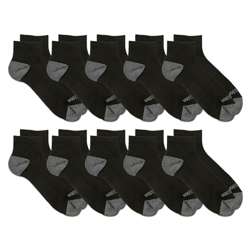 Image of Fruit of the Loom Men's Dual Defense Socks, Odor Protection with Half Cushion, Multi-Packs