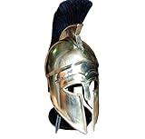 Casco spartano completamente indossabile: adatto alla circonferenza della testa entro 61 cm, ispirata alla lunga storia dalla cultura guerriera romana nel Medioevo, i caschi greci sono un'arte pratica e la casa moderna può mostrare qualsiasi storia.Quindi, quindi, quindi