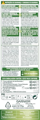 Garnier Nutrisse Creme Coloración Nutritiva Permanente, Tinte 100% Cobertura de Canas con Mascarilla Nutritiva de 5 Aceites - Tono 6 Rubio Oscuro