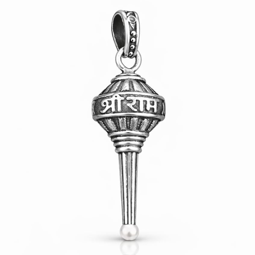 CRAFTWELL CW Hanuman Gada Locket For Mens & Womens Religious Free Szie Spiritual Pendant, Religious Necklace,Lord Hanuman Locket with Gada Hanuman Necklace with Chain for Gift, Unisex