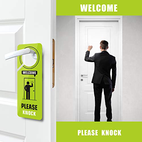 Psler DOOR-HANGER-WELCOME 4 Pack Do Not Disturb Door Hanger Sign, Please Knock Sign For Bedroom Door Psler Shh Baby Sleeping Door Sign thumb #4