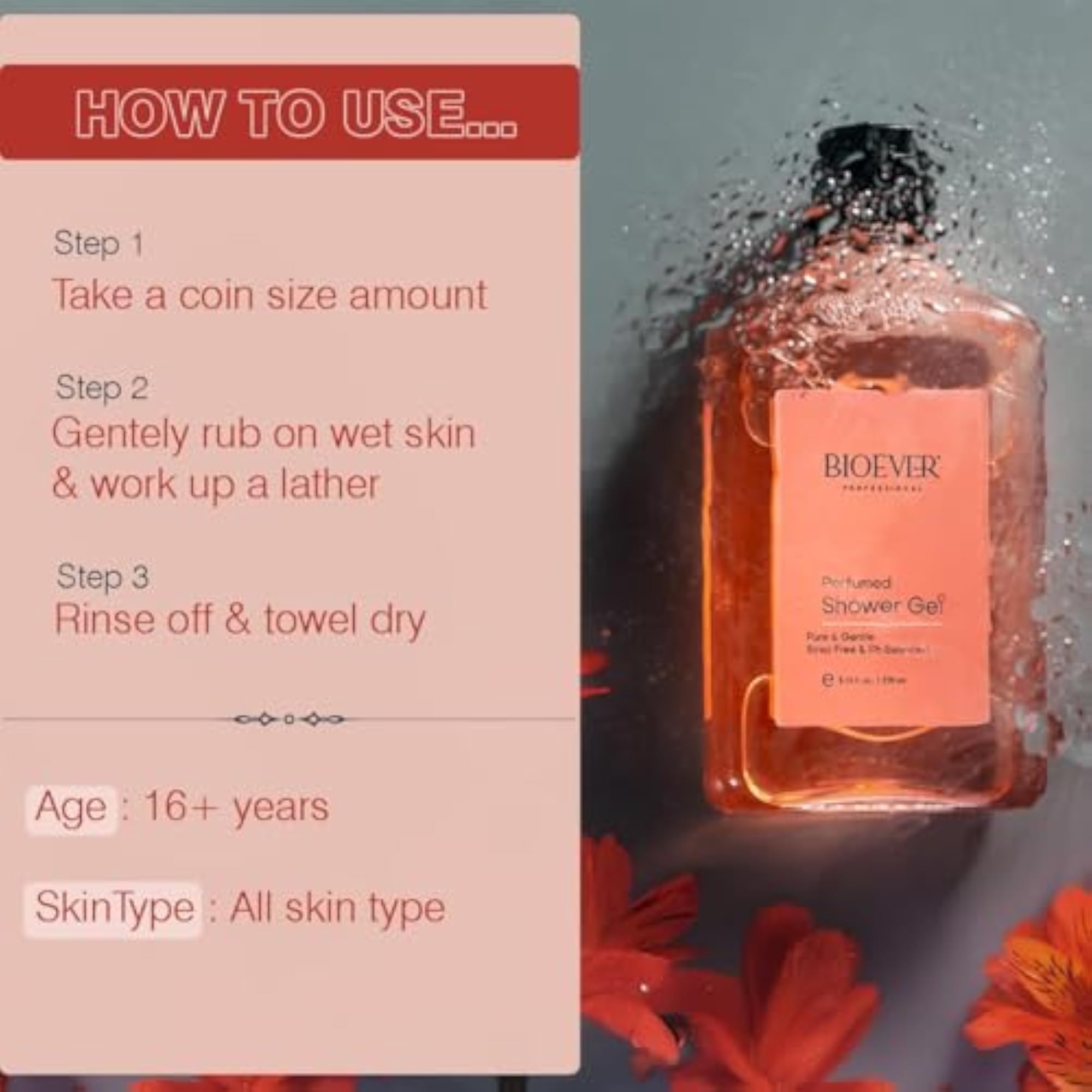 Perfumed Shower Gel, Hydrating Unisex Body Wash Refreshing Shower Gel