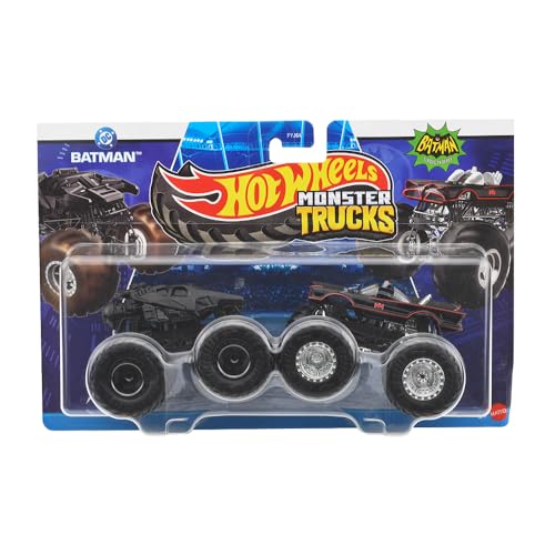 Image of Hot Wheels DC Batman Vs Batman Classic TV Series Demolition Doubles Monster Trucks 2025 1:64 Scale 3+ Ages - Multicolor