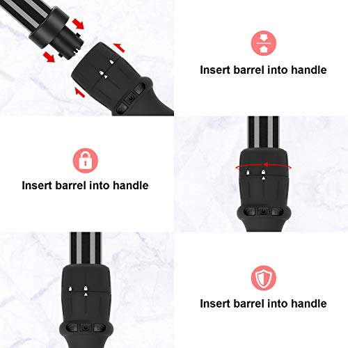Parwin Pro Beauty 7 In 1 Curling Iron Wand Set,Dual Voltage Curling Wand With 7 Interchangeable Diamond Ceramic Hair Curler Wands With Lcd Temperature Control Auto Shut Off Black #TOP4