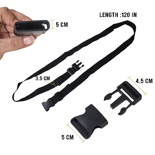 Image of Aqbah Pack of 2 Luggage Tie Down Straps, with Strength up to 600lbs 10 ft in Length with Adjustable Buckle Straps for Motorcycle, Trucks, Luggage etc (Black)