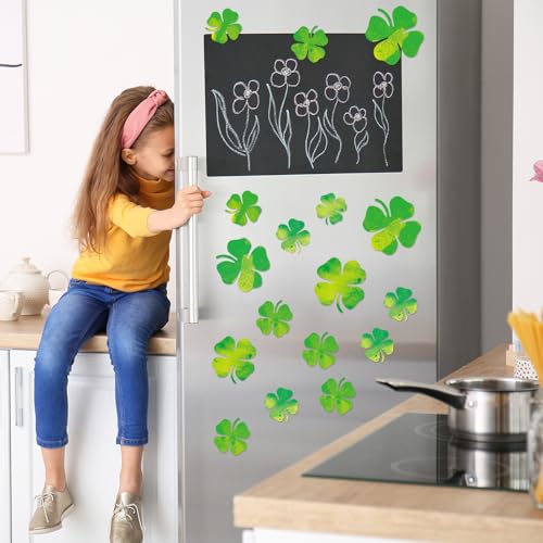Imanes decorativos trébol para refrigerador 17 piezas miniatura 6