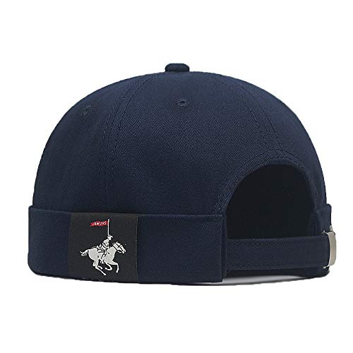 YAMEE - YAMEE Casquette docker pour homme et femme - Bonnet de marin et de motard - Randonnée (tour de tête réglable), 1022 x bleu, taille unique
