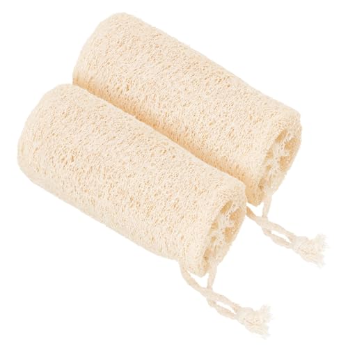 minkissy 2 Piezas paño de Cocina de lufa Esponja mocasín Lavar esponjas Esponja de jabón cozinha Kitchen Cepillo de Limpieza de Esponja de lufa Herramienta para Lavar Platos Esponja Vegetal