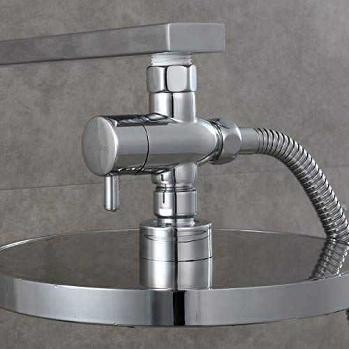 Tecmolog DSF012 Diverter Valve Shower 3 Way 1/2 Inch Brass Shut-Off Valve Shower T Adaptor for Hand Shower Chrome - Image 2
