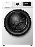 Hisense WDQY901428VJM - Lavadora Secodora 2 en 1 con Vapor, Carga Frontal 9 Kg Lavado, 6 Kg de Secado, 1400 RPM, Motor Eficiente Inverter, Sistema Antibalanceo, Puerta XL,Gran Display LED