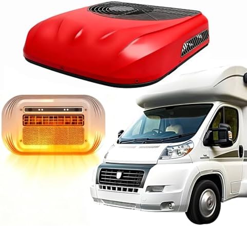 60V 72V DC Rooftop Air Conditioner for RV & Truck, 1600W Cooling/1000W Heating, 300m³/H, 360° Airflow, Fast Vehicle Warming, Temperature Display, Energy Efficient